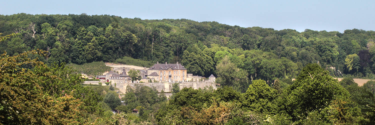 Zicht op het Cannerbos en Chateau Neercanne